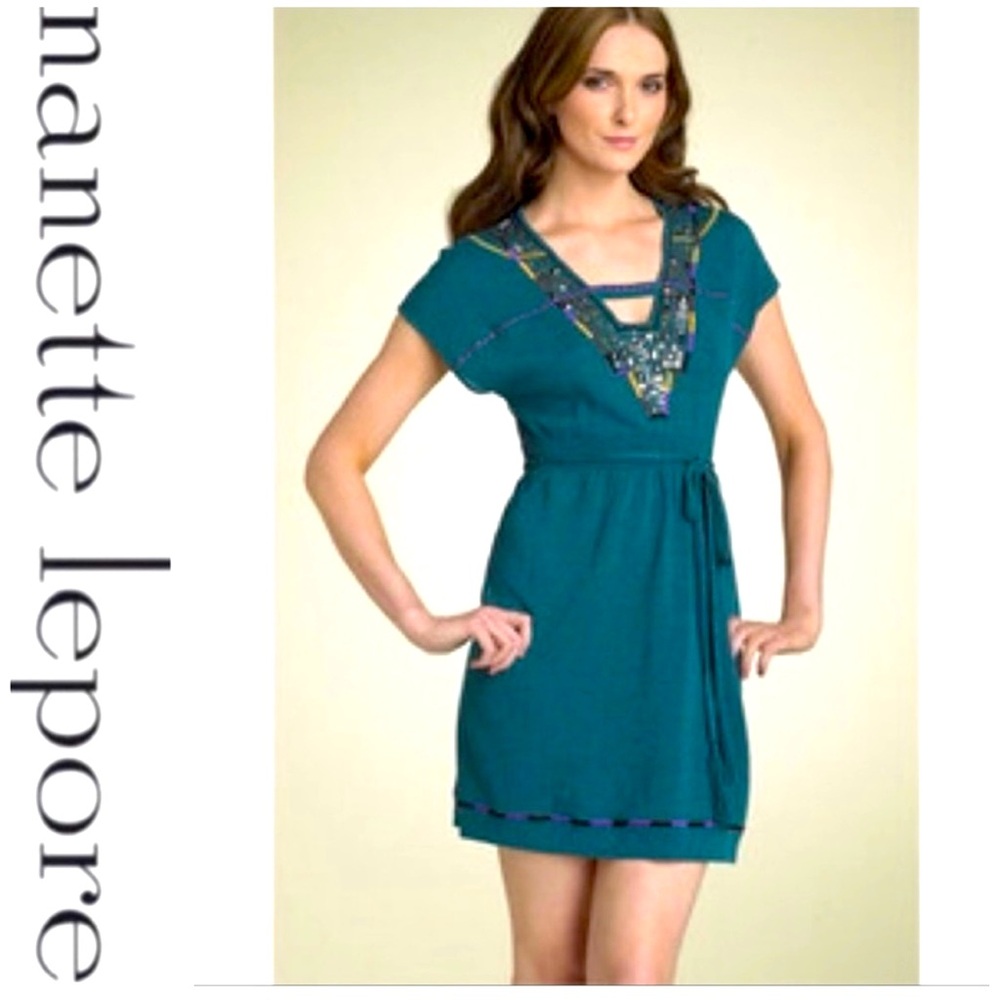 Nanette Lepore “Stars Above” embellished mini dress